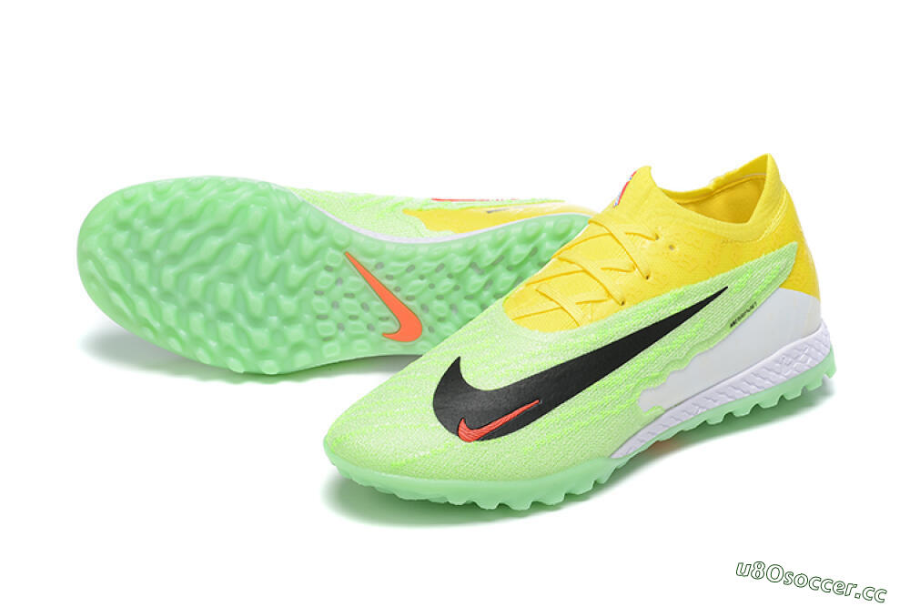 Men's Nike Phantom GX Elite TF Artificial Turf Low-Tops Football Shoes - Green/Black/White/Yellow 3