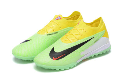 Men's Nike Phantom GX Elite TF Artificial Turf Low-Tops Football Shoes - Green/Black/White/Yellow