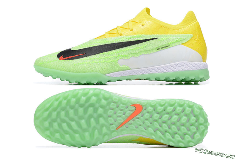 Men's Nike Phantom GX Elite TF Artificial Turf Low-Tops Football Shoes - Green/Black/White/Yellow 1