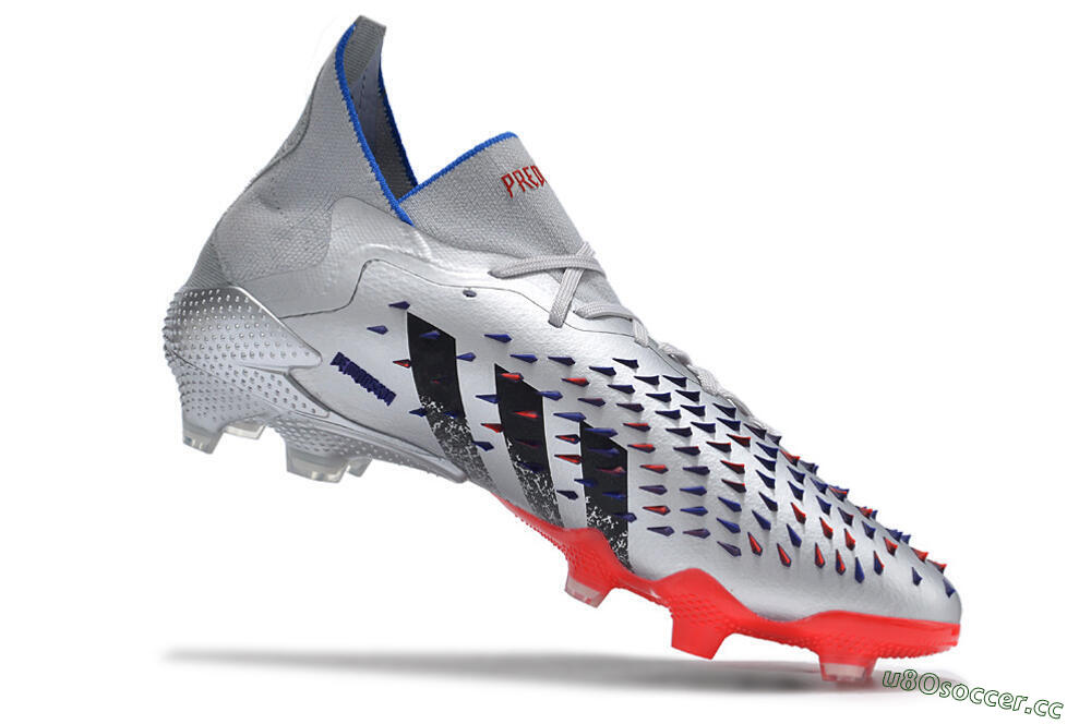 Men's Adidas Predator Freak.1 FG Firm Ground High-Tops Football Boots - Sliver/Black/Red 4