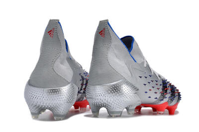 Men's Adidas Predator Freak.1 FG Firm Ground High-Tops Football Boots - Sliver/Black/Red