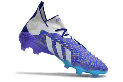 Men's Adidas Predator Freak.1 FG Firm Ground High-Tops Football Boots - Purple/White/Blue