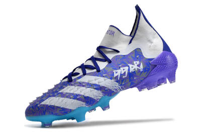 Men's Adidas Predator Freak.1 FG Firm Ground High-Tops Football Boots - Purple/White/Blue