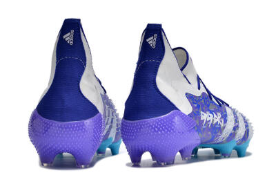 Men's Adidas Predator Freak.1 FG Firm Ground High-Tops Football Boots - Purple/White/Blue
