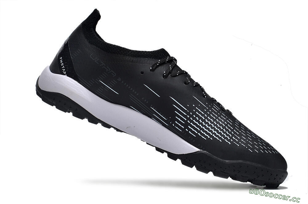 Men's Puma Ultra Ultimate TF Artificial Turf Low-Tops Football Shoes - Black/White 4