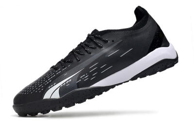 Men's Puma Ultra Ultimate TF Artificial Turf Low-Tops Football Shoes - Black/White