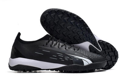 Men's Puma Ultra Ultimate TF Artificial Turf Low-Tops Football Shoes - Black/White