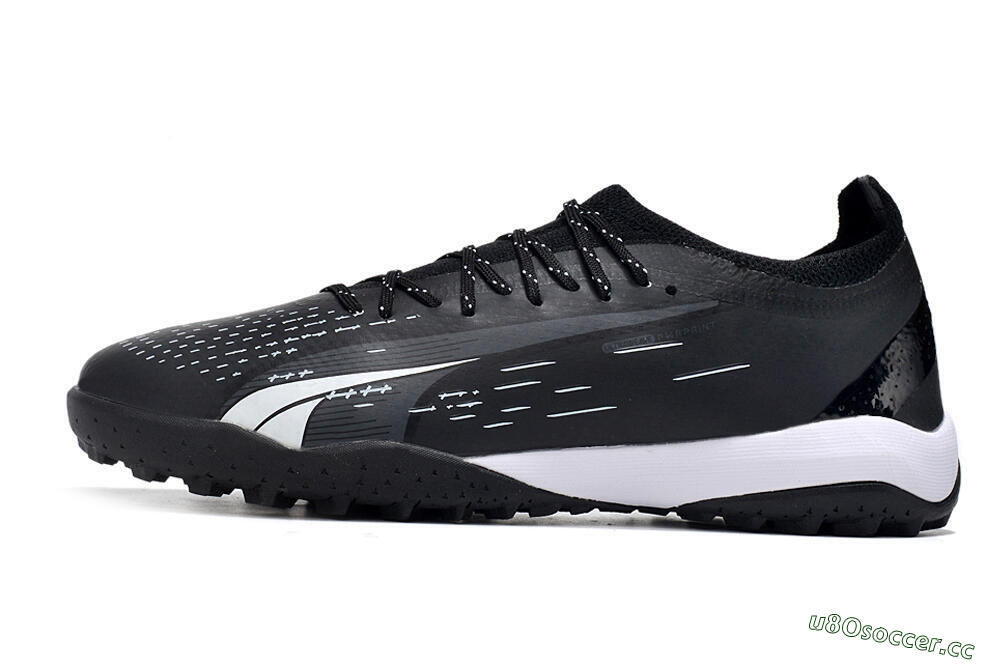 Men's Puma Ultra Ultimate TF Artificial Turf Low-Tops Football Shoes - Black/White 0