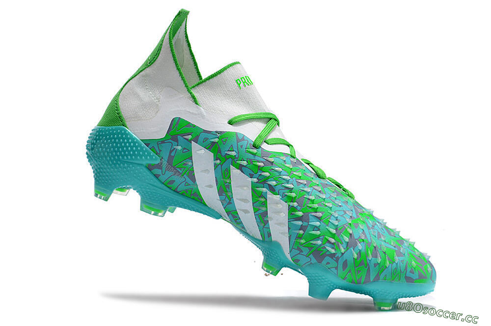 Men's Adidas Predator Freak.1 FG Firm Ground High-Tops Football Boots - Blue/White/Grey 4