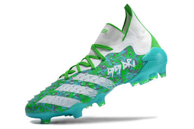 Men's Adidas Predator Freak.1 FG Firm Ground High-Tops Football Boots - Blue/White/Grey