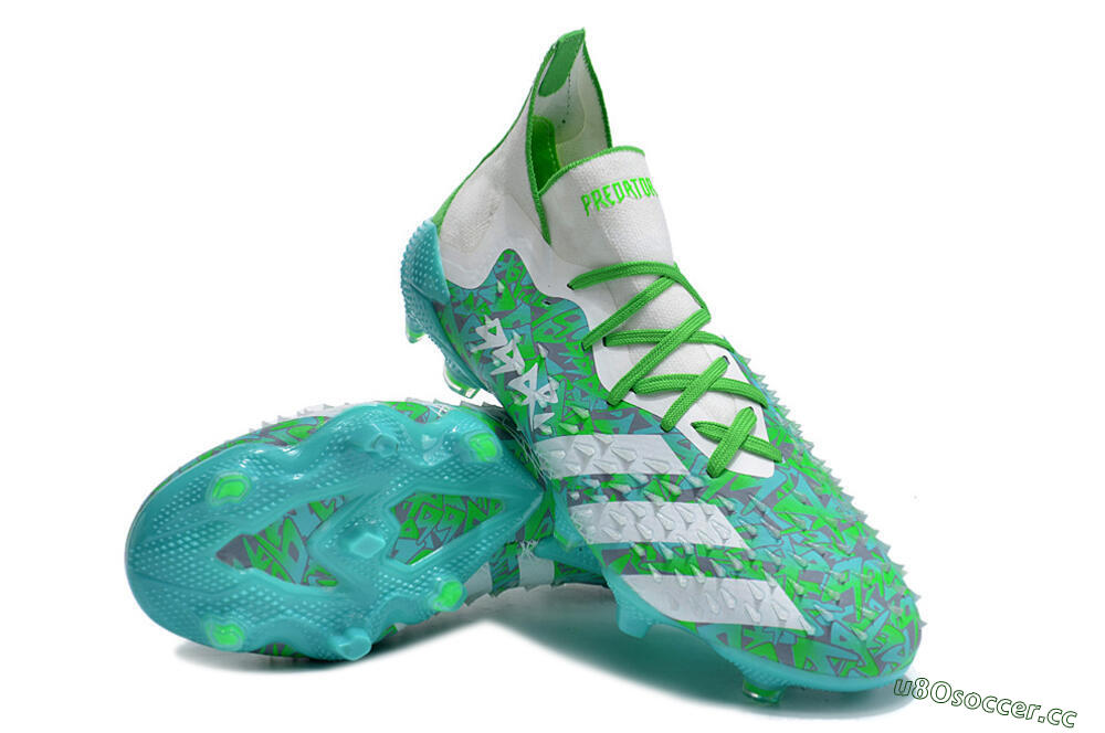 Men's Adidas Predator Freak.1 FG Firm Ground High-Tops Football Boots - Blue/White/Grey 3
