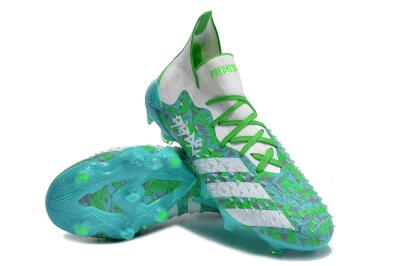 Men's Adidas Predator Freak.1 FG Firm Ground High-Tops Football Boots - Blue/White/Grey