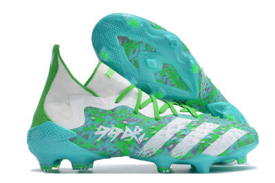 Men's Adidas Predator Freak.1 FG Firm Ground High-Tops Football Boots - Blue/White/Grey