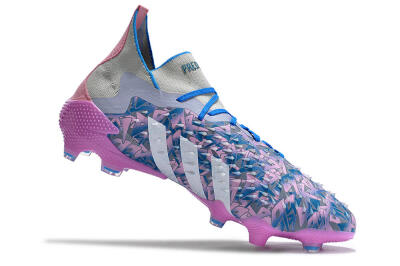 Men's Adidas Predator Freak.1 FG Firm Ground High-Tops Football Boots - Purple/White/Blue/Pink