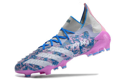 Men's Adidas Predator Freak.1 FG Firm Ground High-Tops Football Boots - Purple/White/Blue/Pink