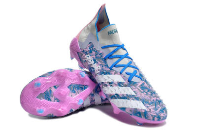 Men's Adidas Predator Freak.1 FG Firm Ground High-Tops Football Boots - Purple/White/Blue/Pink