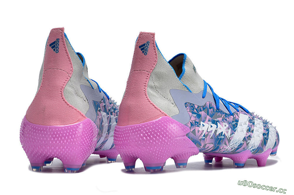 Men's Adidas Predator Freak.1 FG Firm Ground High-Tops Football Boots - Purple/White/Blue/Pink 6