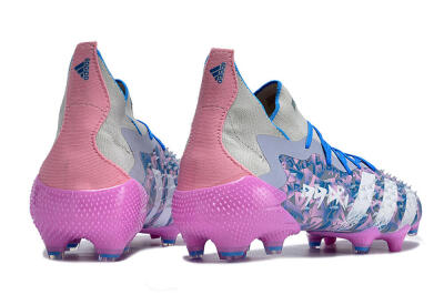 Men's Adidas Predator Freak.1 FG Firm Ground High-Tops Football Boots - Purple/White/Blue/Pink