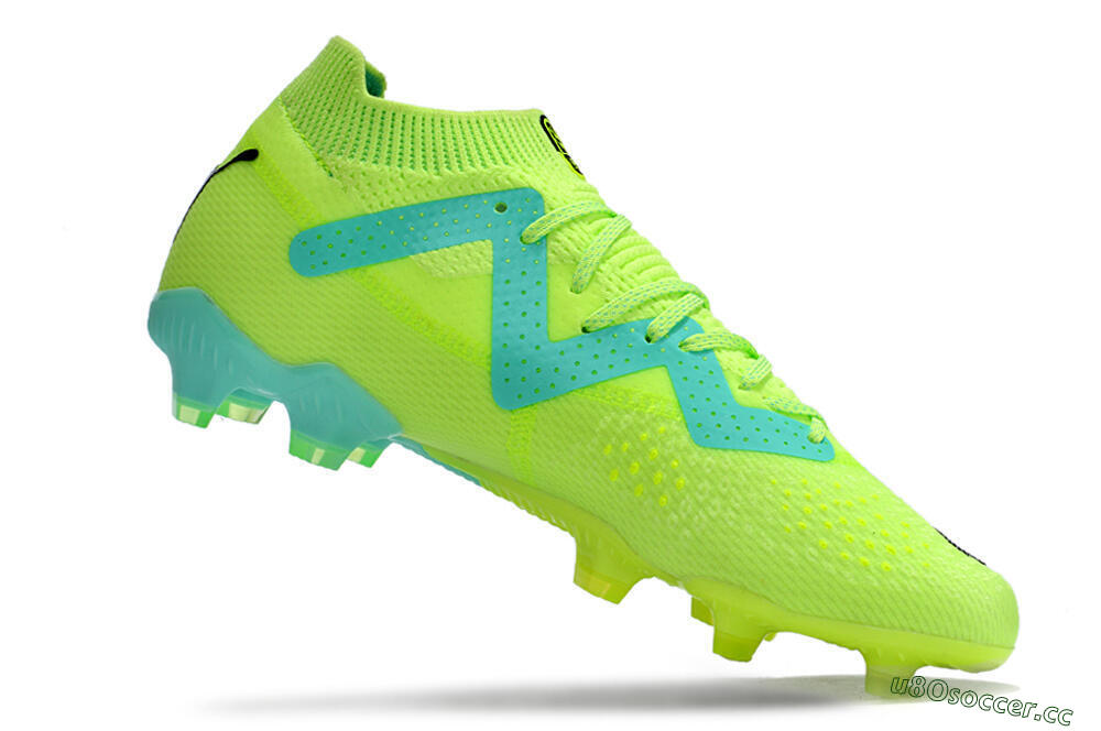 Men's Puma Future Ultimate FG Firm Ground Low-Tops Football Boots - Green/Blue/Black 4