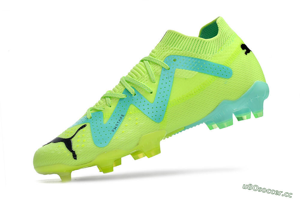 Men's Puma Future Ultimate FG Firm Ground Low-Tops Football Boots - Green/Blue/Black 5