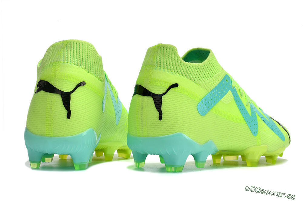 Men's Puma Future Ultimate FG Firm Ground Low-Tops Football Boots - Green/Blue/Black 6