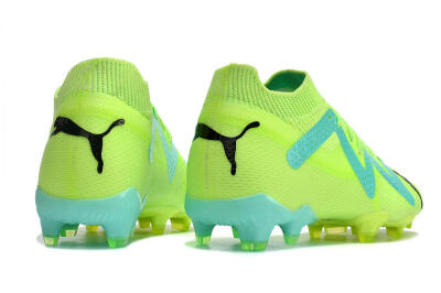 Men's Puma Future Ultimate FG Firm Ground Low-Tops Football Boots - Green/Blue/Black