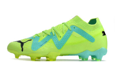 Men's Puma Future Ultimate FG Firm Ground Low-Tops Football Boots - Green/Blue/Black