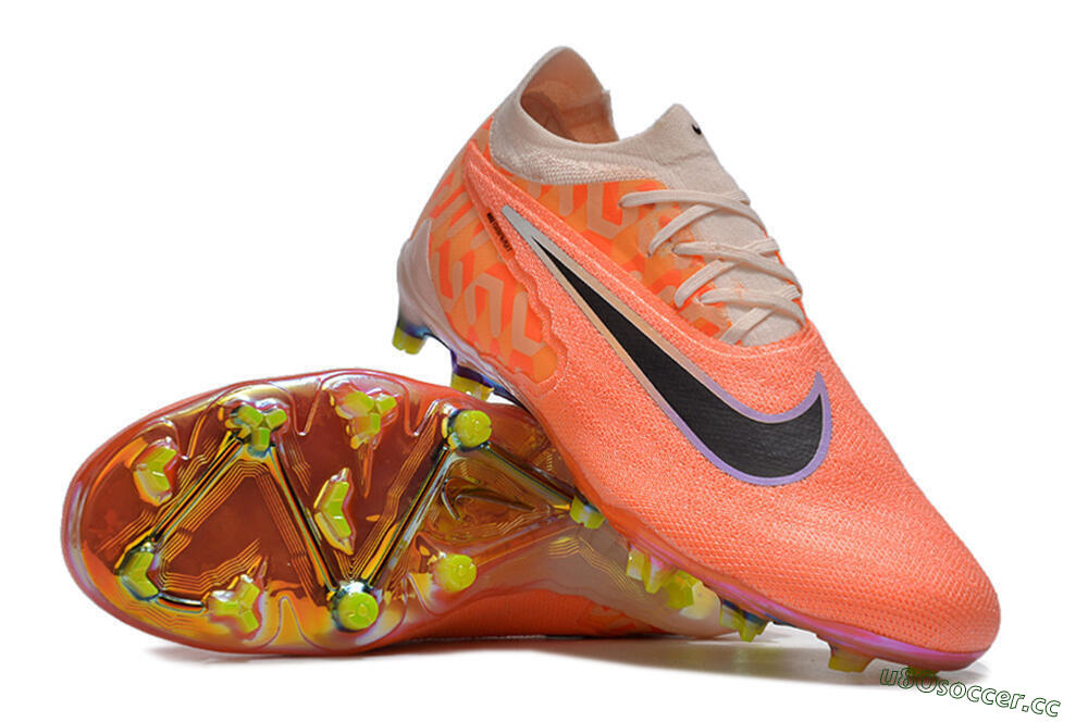Unisex Nike Phantom GX Elite FG Firm Ground Low-Tops Football Boots - Orange/Black/Purple 3