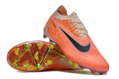 Unisex Nike Phantom GX Elite FG Firm Ground Low-Tops Football Boots - Orange/Black/Purple
