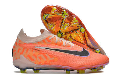 Unisex Nike Phantom GX Elite FG Firm Ground Low-Tops Football Boots - Orange/Black/Purple