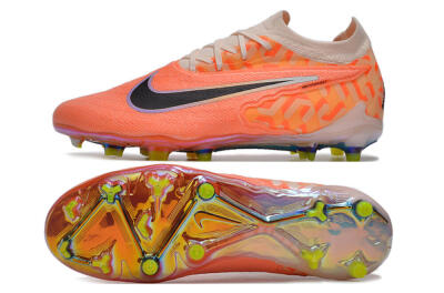 Unisex Nike Phantom GX Elite FG Firm Ground Low-Tops Football Boots - Orange/Black/Purple