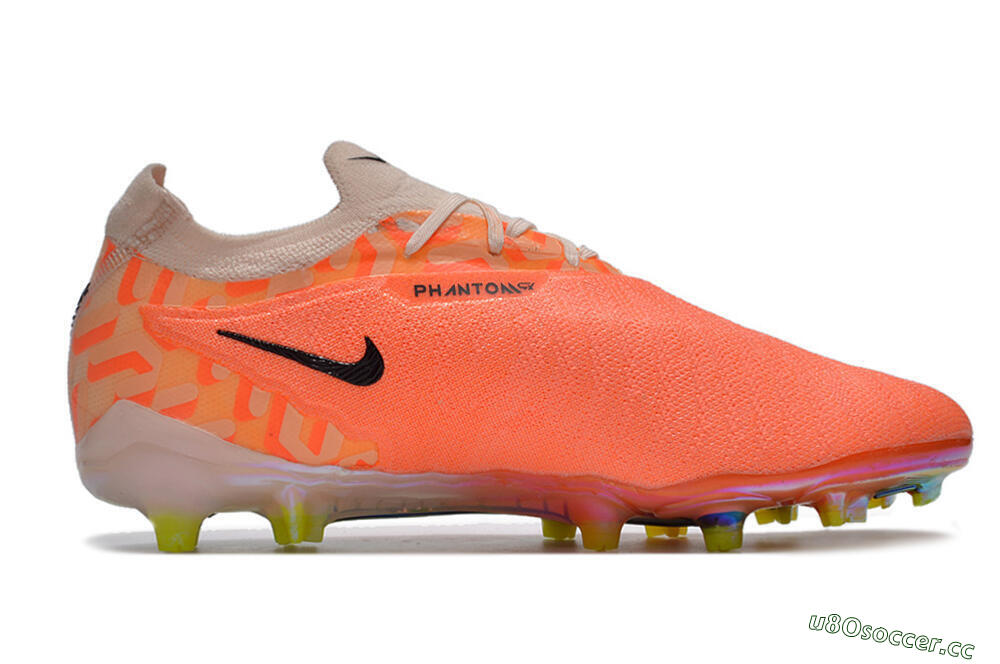 Unisex Nike Phantom GX Elite FG Firm Ground Low-Tops Football Boots - Orange/Black/Purple 7