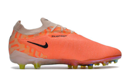 Unisex Nike Phantom GX Elite FG Firm Ground Low-Tops Football Boots - Orange/Black/Purple