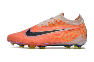 Unisex Nike Phantom GX Elite FG Firm Ground Low-Tops Football Boots - Orange/Black/Purple