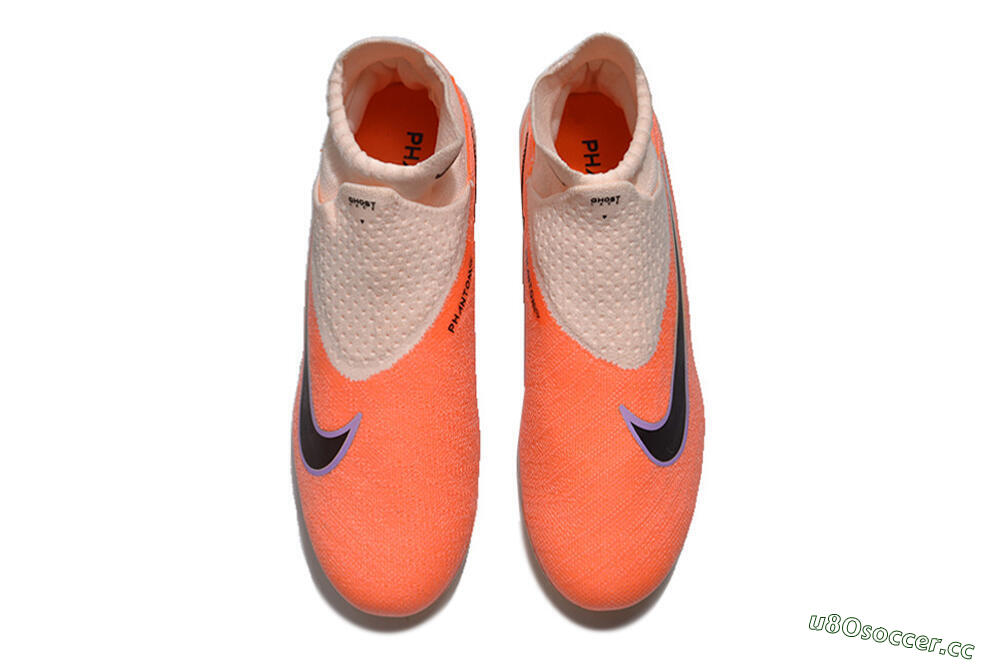 Unisex Nike Phantom GX DF Elite FG Firm Ground High-Tops Football Boots - Orange/Black/Purple 4