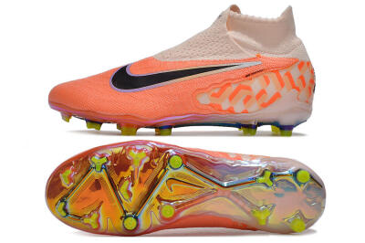 Unisex Nike Phantom GX DF Elite FG Firm Ground High-Tops Football Boots - Orange/Black/Purple