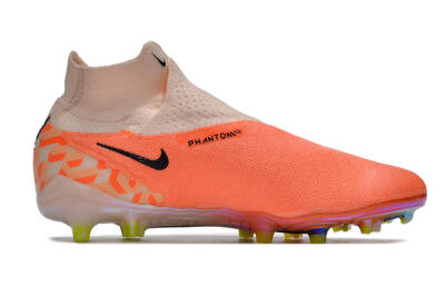 Unisex Nike Phantom GX DF Elite FG Firm Ground High-Tops Football Boots - Orange/Black/Purple