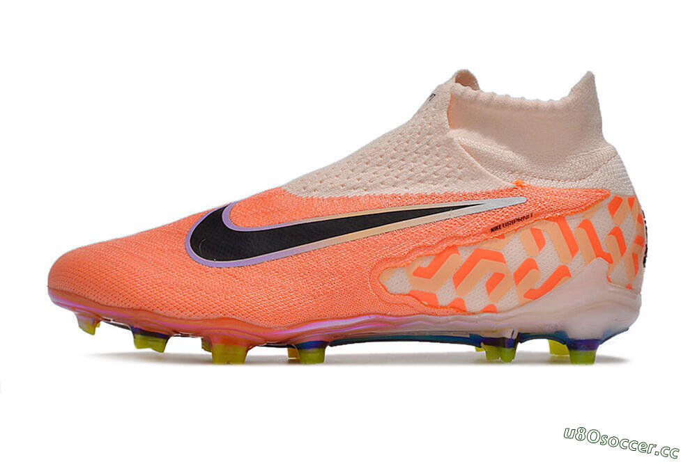 Unisex Nike Phantom GX DF Elite FG Firm Ground High-Tops Football Boots - Orange/Black/Purple 0