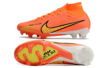 Men's Nike Air Zoom Mercurial Superfly 9 Elite FG Firm Ground High-Tops Football Boots - Orange/Yellow