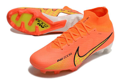 Men's Nike Air Zoom Mercurial Superfly 9 Elite FG Firm Ground High-Tops Football Boots - Orange/Yellow