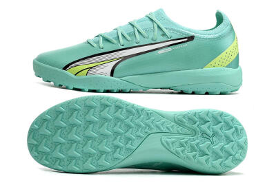 Men's Puma Ultra Ultimate TF Artificial Turf Low-Tops Football Shoes - Blue/Yellow/Silver