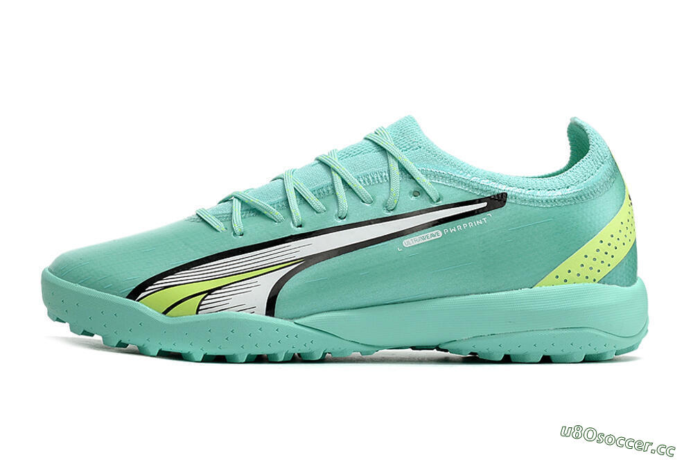 Men's Puma Ultra Ultimate TF Artificial Turf Low-Tops Football Shoes - Blue/Yellow/Silver 0