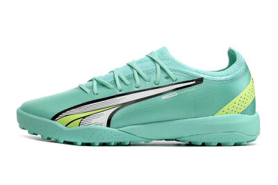 Men's Puma Ultra Ultimate TF Artificial Turf Low-Tops Football Shoes - Blue/Yellow/Silver