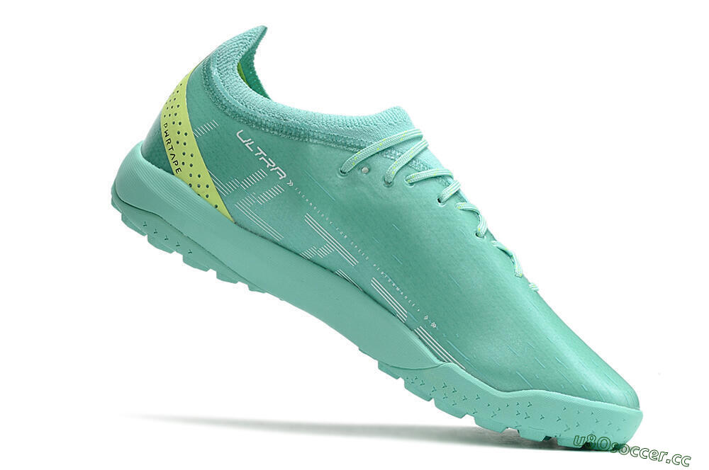 Men's Puma Ultra Ultimate TF Artificial Turf Low-Tops Football Shoes - Blue/Yellow/Silver 4