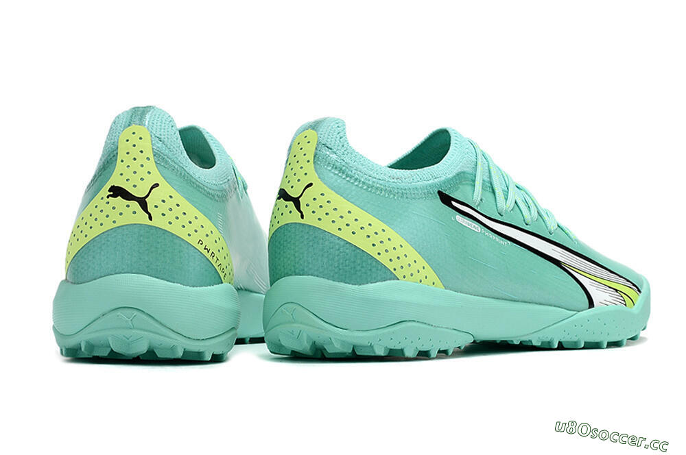 Men's Puma Ultra Ultimate TF Artificial Turf Low-Tops Football Shoes - Blue/Yellow/Silver 6