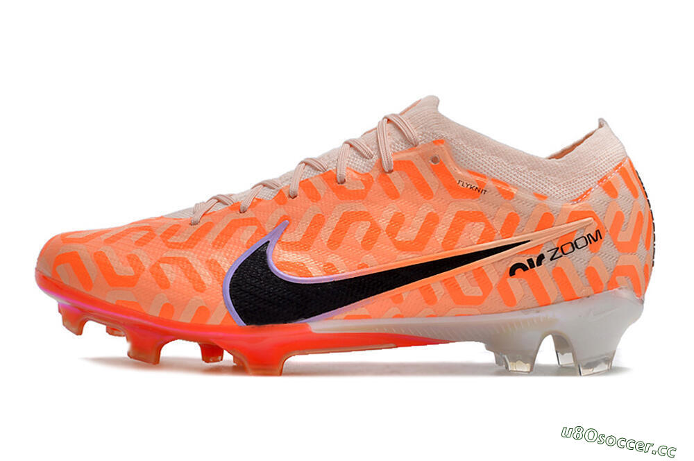 Men's Nike Air Zoom Mercurial Vapor 15 Elite FG Firm Ground Low-Tops Football Boots - Orange/Black/Purple 0