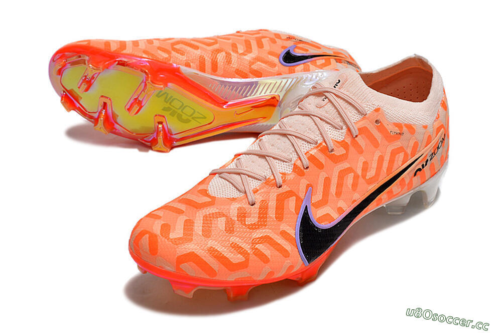 Men's Nike Air Zoom Mercurial Vapor 15 Elite FG Firm Ground Low-Tops Football Boots - Orange/Black/Purple 3