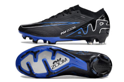 Unisex Nike Air Zoom Vapor 15 Elite SE FG Firm Ground Low-Tops Football Boots - Black/Blue/White