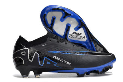 Unisex Nike Air Zoom Vapor 15 Elite SE FG Firm Ground Low-Tops Football Boots - Black/Blue/White