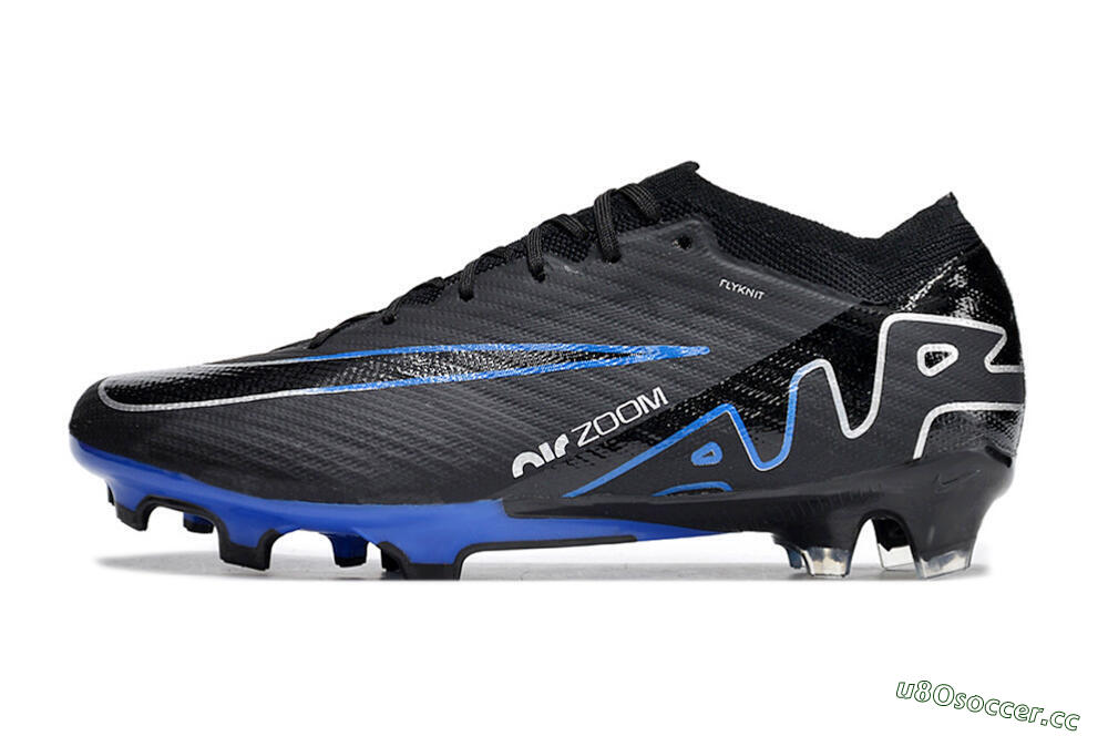 Unisex Nike Air Zoom Vapor 15 Elite SE FG Firm Ground Low-Tops Football Boots - Black/Blue/White 0